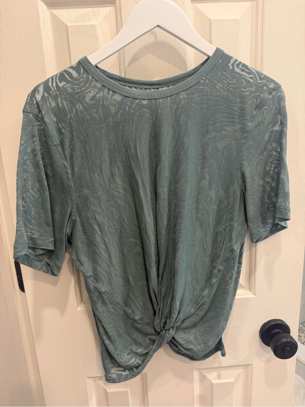 lululemon athletica Sage Green Short Sleeve Twist-Front Tee